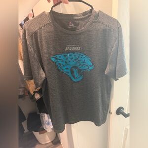 Majestic Gray and Blue Jaguars Short Sleeve Tee